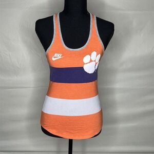 Nike Clemson Tigers Athletic Cut Performance Racerback Tank Top Women XS